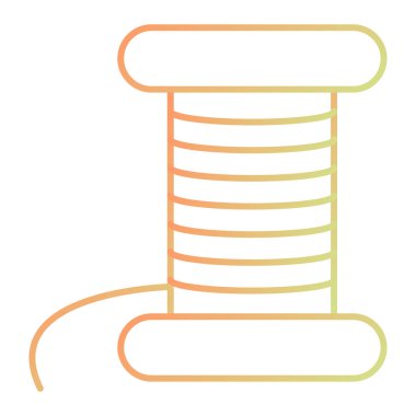 İp simgesi. Web için iplik makarası vektör simgelerinin basit çizimi