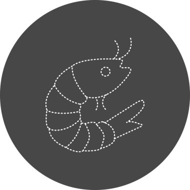 Karides simgesinin vektör illüstrasyonu