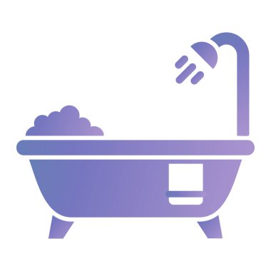 Küvet ikonu vektör illüstrasyonu