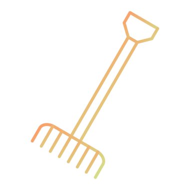 garden rake icon. vector illustration