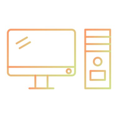 Bilgisayar simgesi. vektör illüstrasyonu