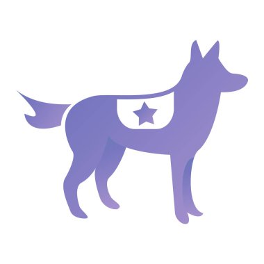 Köpek ikonu. Web için kurt vektör simgelerinin düz çizimi