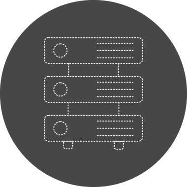 Sunucu. Web simgesi vektör illüstrasyonu