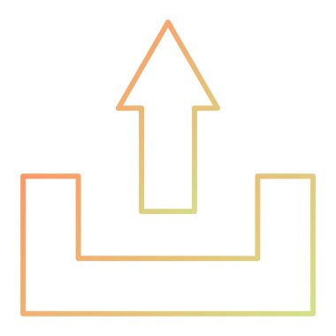 upload vector icon. style is outline flat illustration symbol, smooth color