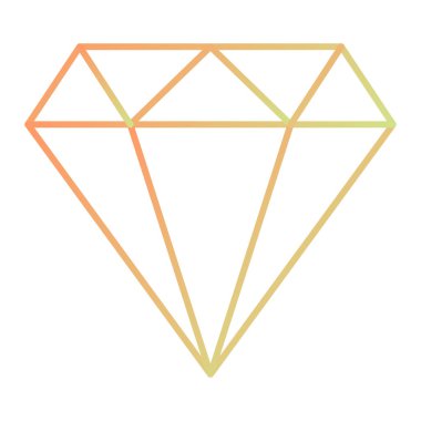 Elmas simgesi vektör illüstrasyonu