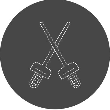 Fencing Vector Glyph Icon Design 