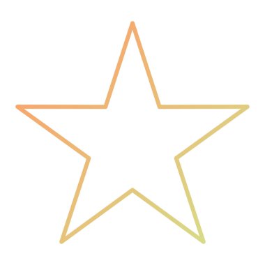 Yıldız simgesi. Beyaz arkaplanda izole edilmiş yıldız vektör simgelerinin düz çizimi