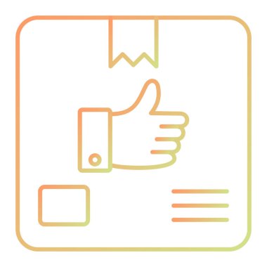 hand with thumbs up icon. flat illustration of hands holding a button vector icons for web