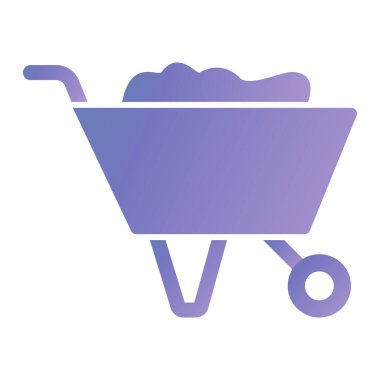 wheelbarrow with cart and shovel isolated icon vector illustration design