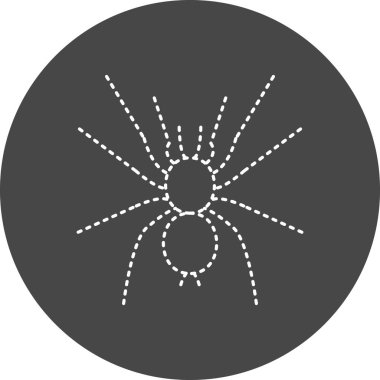 Örümcek simgesi, vektör illüstrasyonu basit tasarım