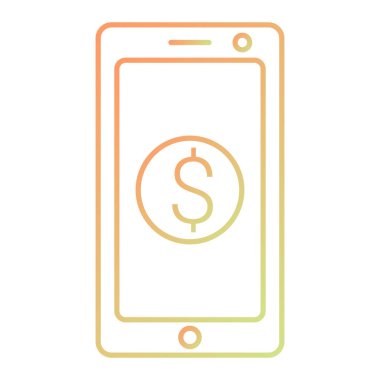 mobil bankacılık simgesi, vektör illüstrasyonu