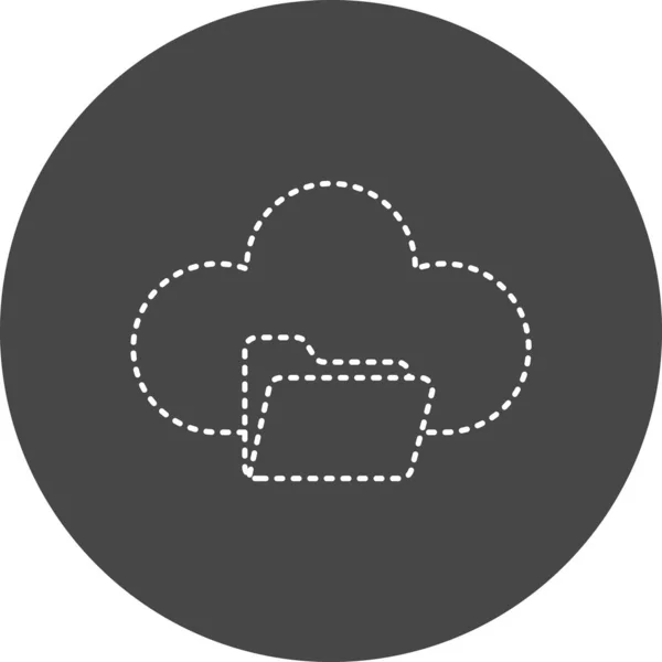 Cloud Folder Web Icon Simple Design — стоковый вектор