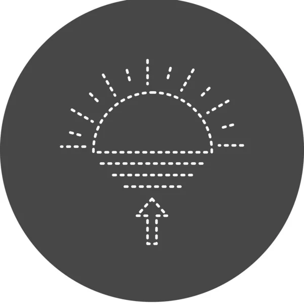 Sun Rise Vector Glyph Icon Design — стоковый вектор