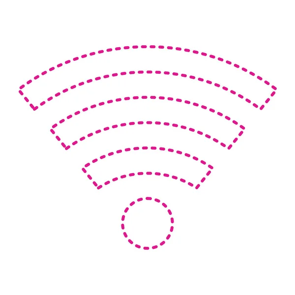 Wifi Signal Icon Wireless Network Symbol Isolated Flat Design Vector — Stockvector