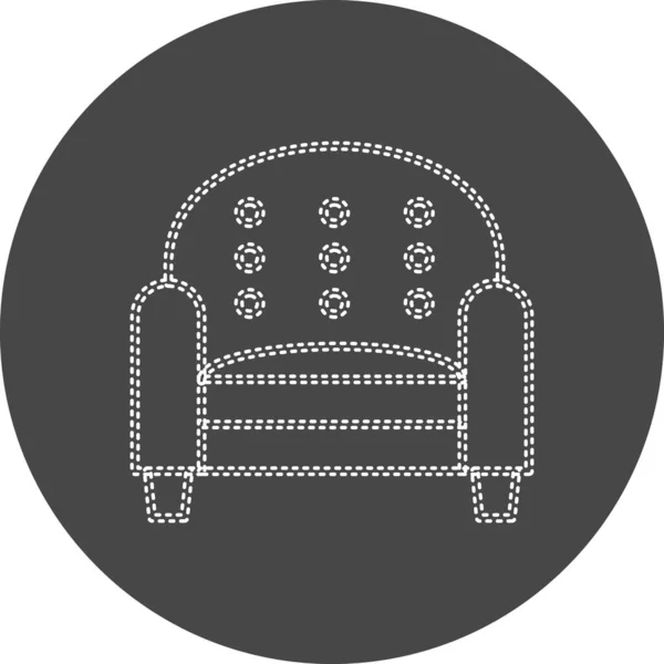 Καρέκλα Web Εικονίδιο Απλή Απεικόνιση — Διανυσματικό Αρχείο