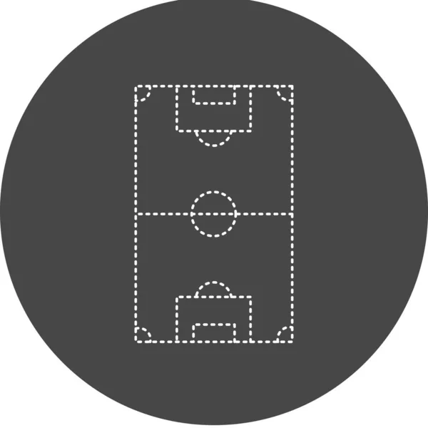 Soccer Field Vector Glyph Icon Design — Archivo Imágenes Vectoriales