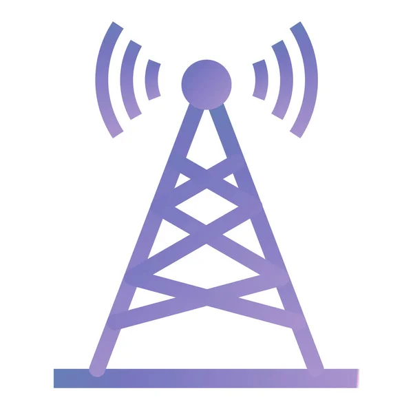Antenna Tower Icon Flat Illustration Wireless Radio Vector Icons Web — Stockvektor