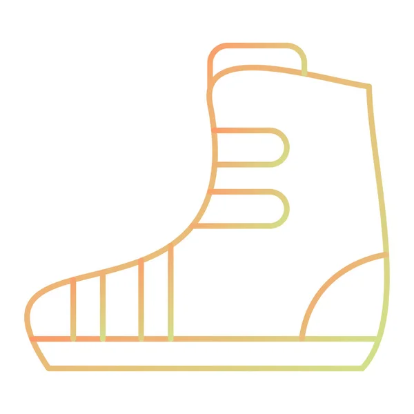 Shoe Icon Outline Illustration Boot Vector Icons Web — Vetor de Stock