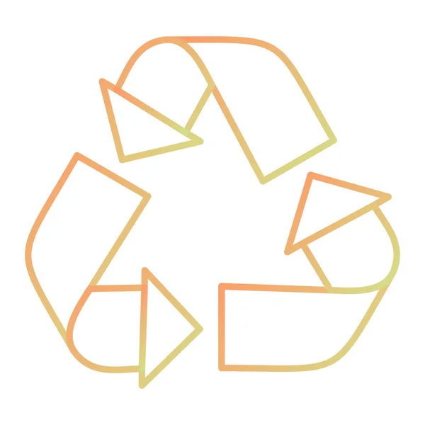 Recycle Symbol Icon Outline Illustration Eco Vector Icons Web Design — 스톡 벡터