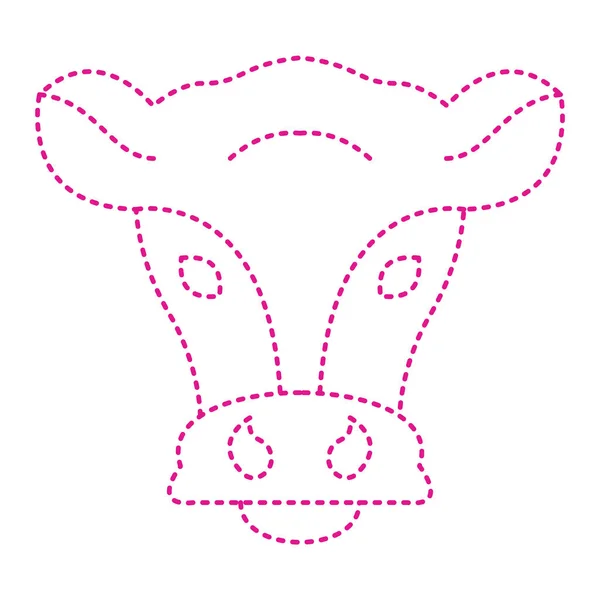 Cow Head Ears Hat Vector Illustration Design — стоковый вектор