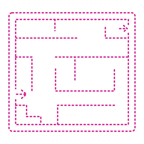 Vector Illustration Grid Maze — Vector de stock
