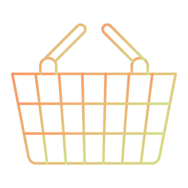 Ikona Koszyka Zakupów Prosta Ilustracja Ikon Wektora Supermarketu Sieci — Wektor stockowy