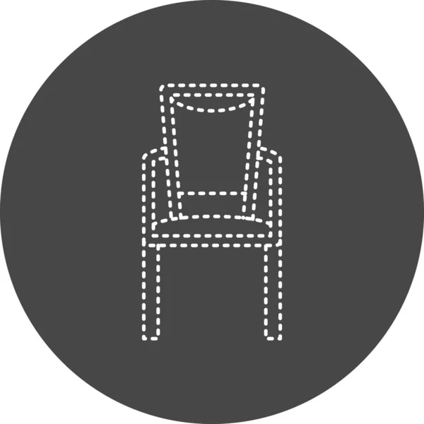 Cadeira Vector Glyph Ícone Design — Vetor de Stock