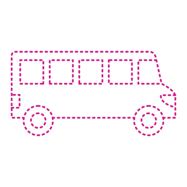 Bus Icoon Platte Stijl Geïsoleerd Witte Achtergrond Vectorillustratie — Stockvector