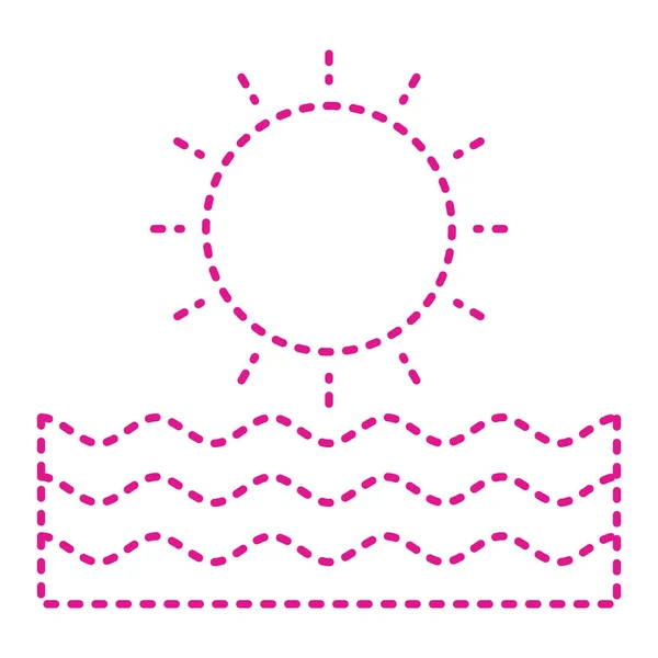 Sun Waves Vector Illustration — Stockový vektor