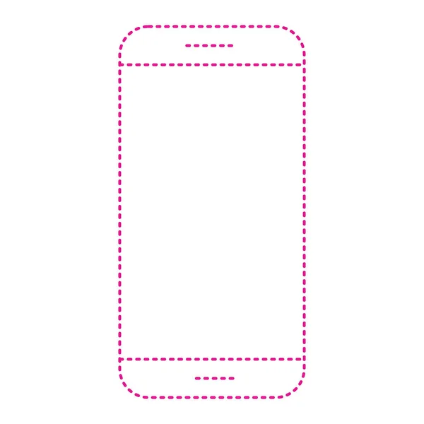 智能手机和白色背景上的影子 — 图库矢量图片