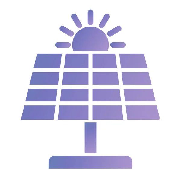 Solar Energy Icon Simple Illustration Eco Panel Vector Icons Web — Stock Vector