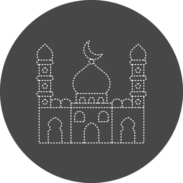 Vektorillustration Der Moschee Ikone — Stockvektor
