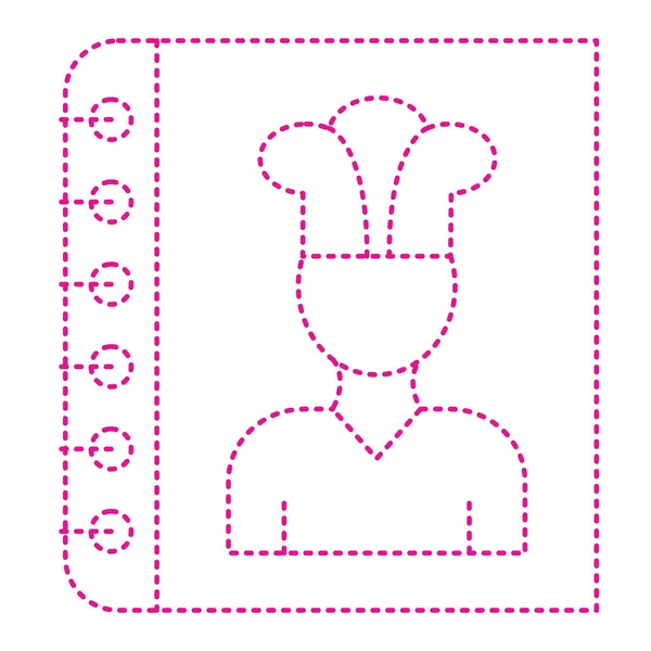 Icona Dello Chef Illustrazione Schematica Delle Icone Vettoriali Del Cappello — Vettoriale Stock