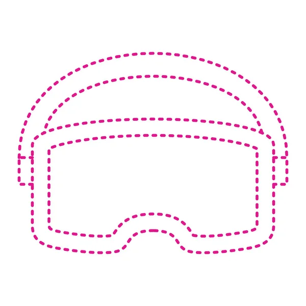 Virtual Reality Mask Icon White Background Vector Illustration — Vector de stock