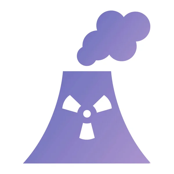 Nükleer Santral Ikonu Vektör Illüstrasyonu — Stok Vektör