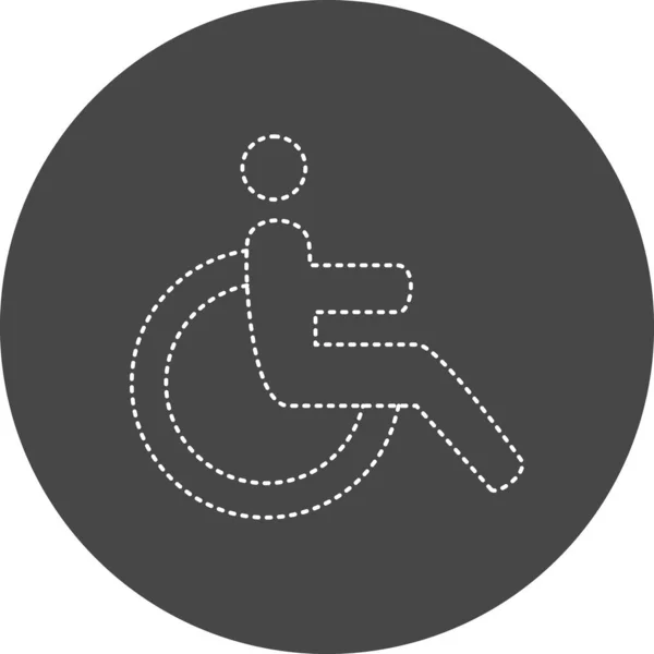 Disabled Handicap Icon Personal Commercial Use — Vetor de Stock