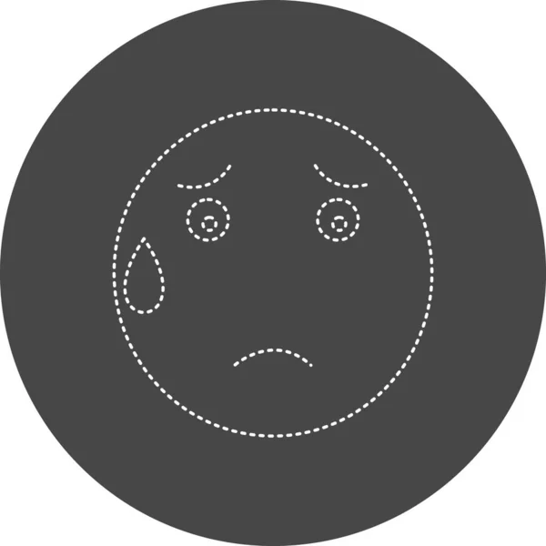 Vector Illustration Embarrased Face Icon — Stockvector