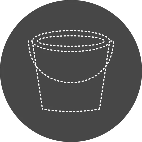 Bucket Vector Glyph Icon Design — Stock Vector