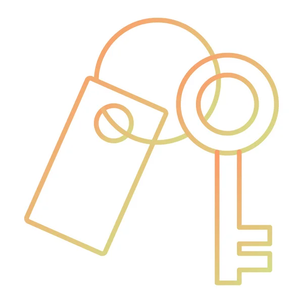 Schlüsselschloss Symbol Umrisse Illustration Von Schlüsselvektorsymbolen Für Das Web — Stockvektor