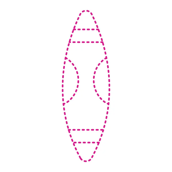 Surfboard Icon Flat Illustration Rocket Vector Logo Design Isolated White — Image vectorielle