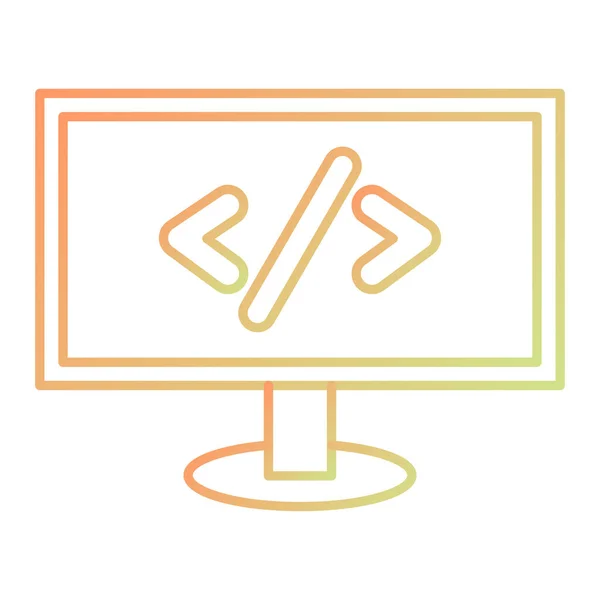 Computer Screen Icon Vector Illustration — Stock Vector