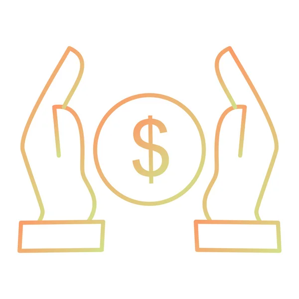 Icono Del Dólar Ilustración Vectorial — Vector de stock