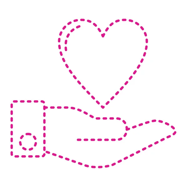 Heart Shape Pink Ribbon Hearts Vector Illustration — Image vectorielle