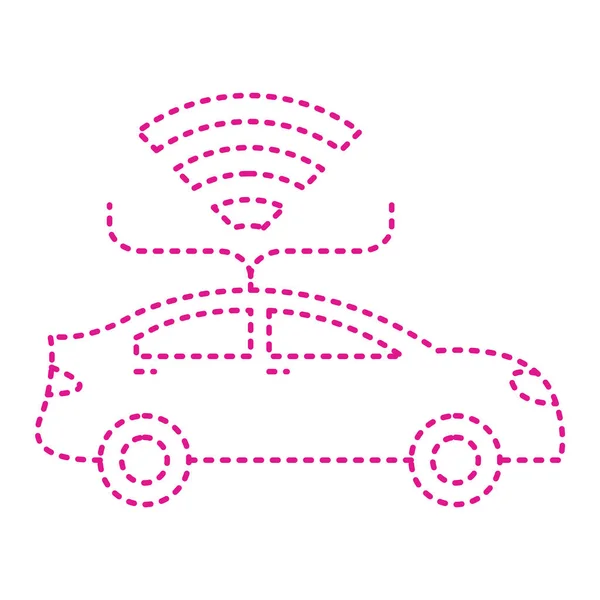 Icona Del Servizio Auto Contorno Smart Phone Vettoriale Simbolo Web — Vettoriale Stock