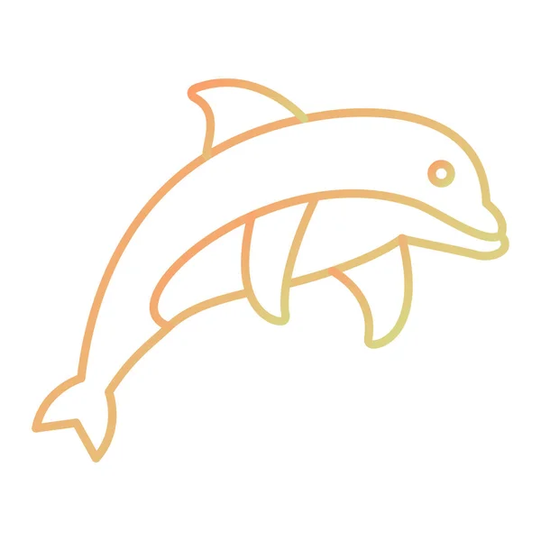 Delphin Icon Vektor Illustration — Stockvektor