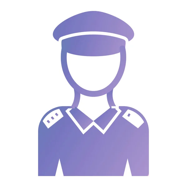 Police Officer Icon Outline Illustration Worker Vector Icons Web — Stock Vector