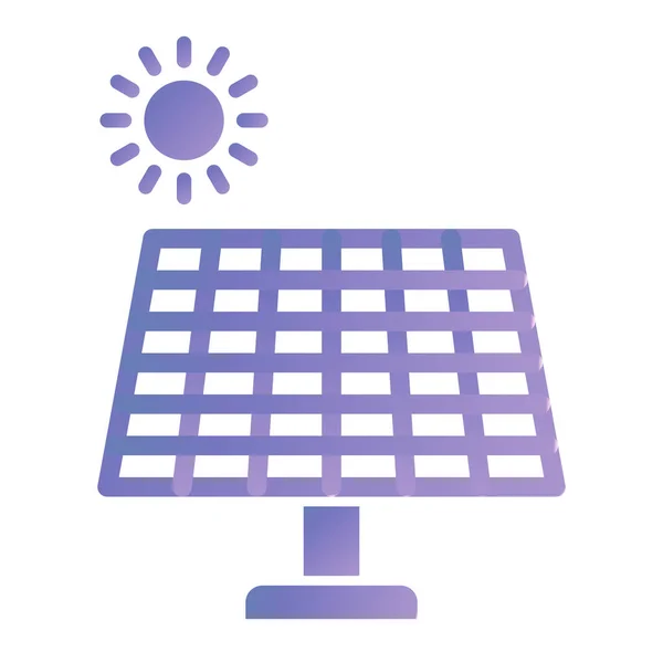 Panel Solar Icono Vector Ilustración — Archivo Imágenes Vectoriales