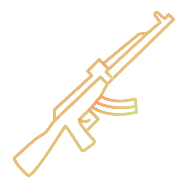Икона Военного Оружия Контурная Векторная Иллюстрация — стоковый вектор