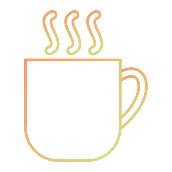 Icono Taza Contorno Taza Café Vector Símbolo Ilustración — Vector de stock