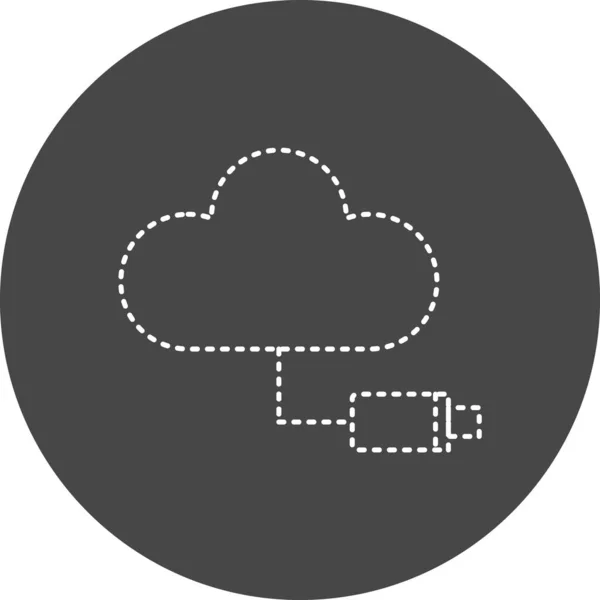 Cloud Cable Web Icon Simple Design — стоковый вектор